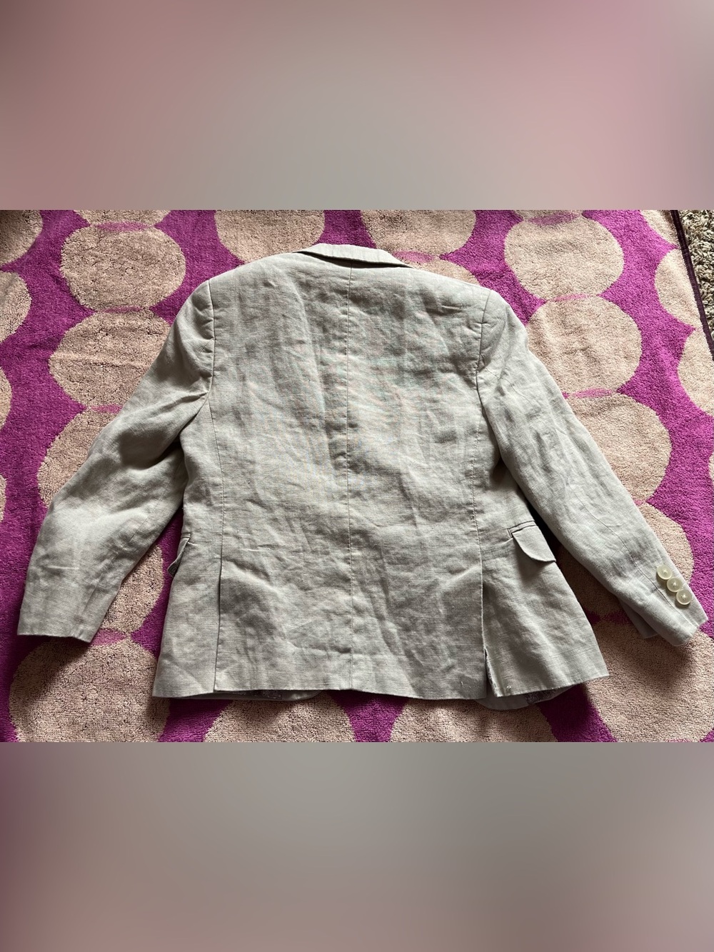 Lauren Ralph Lauren Boys 100% Linen Wheat Color Two Button Blazer - Picture 8 of 8